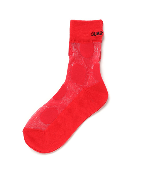 CHUBBYGANG（チャビーギャング）の「ドットシースルーソックス（ソックス/靴下・キッズ・ブラック/ホワイト/レッド・16/19/22）」の3枚目の写真