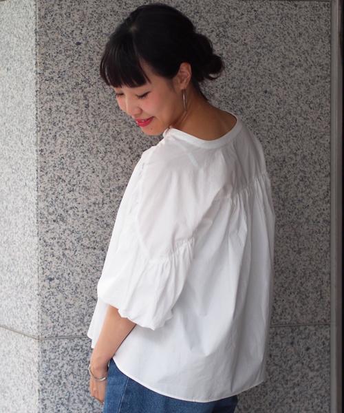 Another Edition（アナザーエディション）の「【新色入荷】ギャザーブラウス/AEBFC  TYP ｷﾞｬｻﾞｰ BLUS◆（シャツ/ブラウス・レディース・ホワイト/ベージュ/ブラック・FREE）」の5枚目の写真