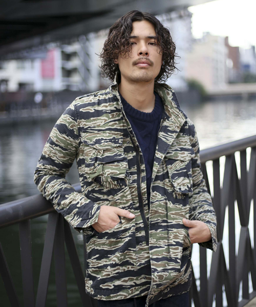 Denime(ドゥニーム)の「リップストップM-65ジャケット(ミリタリージャケット・メンズ・ネイビー/その他1/カーキ・X-LARGE/LARGE/MEDIUM)」の3枚目の写真