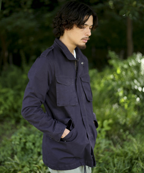 Denime(ドゥニーム)の「リップストップM-65ジャケット(ミリタリージャケット・メンズ・ネイビー/その他1/カーキ・X-LARGE/LARGE/MEDIUM)」の1枚目の写真