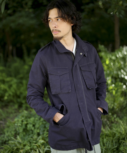 Denime(ドゥニーム)の「リップストップM-65ジャケット(ミリタリージャケット・メンズ・ネイビー/その他1/カーキ・X-LARGE/LARGE/MEDIUM)」の16枚目の写真