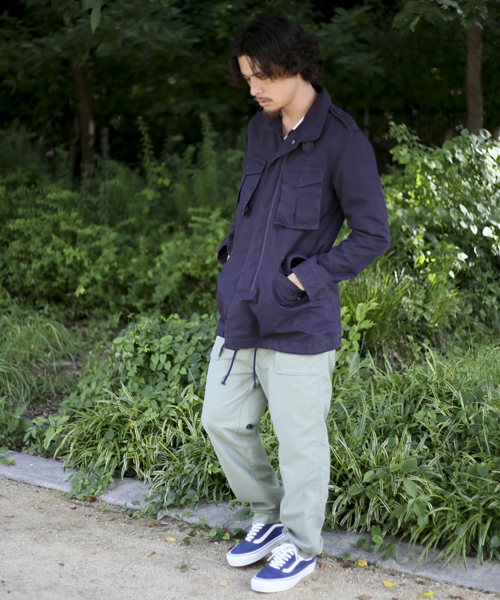 Denime(ドゥニーム)の「リップストップM-65ジャケット(ミリタリージャケット・メンズ・ネイビー/その他1/カーキ・X-LARGE/LARGE/MEDIUM)」の20枚目の写真