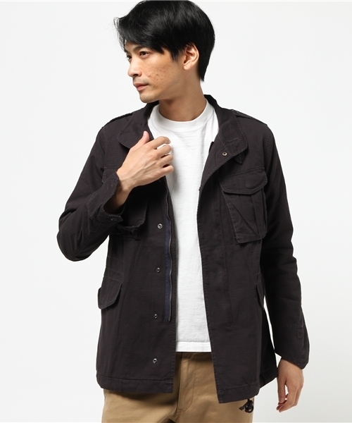 Denime(ドゥニーム)の「リップストップM-65ジャケット(ミリタリージャケット・メンズ・ネイビー/その他1/カーキ・X-LARGE/LARGE/MEDIUM)」の12枚目の写真