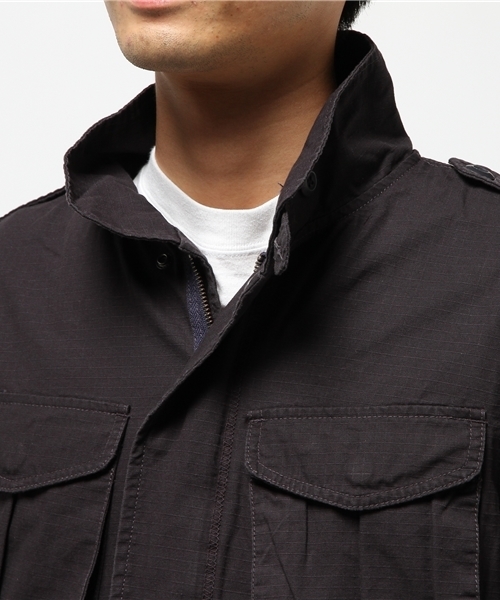 Denime(ドゥニーム)の「リップストップM-65ジャケット(ミリタリージャケット・メンズ・ネイビー/その他1/カーキ・X-LARGE/LARGE/MEDIUM)」の13枚目の写真