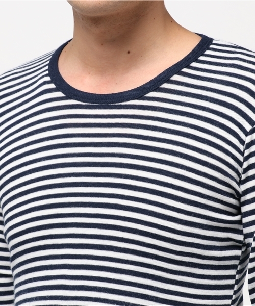 ADAM ET ROPE'(アダムエロペ)の「【THERMA DRY】 クルーネックT(Tシャツ/カットソー・メンズ・チャコールグレー/ネイビー/グレー/スミクロ・L/M)」の8枚目の写真