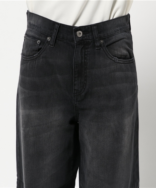 WEGO(ウィゴー)の「WEGO/クラッシュワイドデニムパンツ(デニムパンツ・レディース・スミクロ/ダークインディゴブルー/インディゴブルー・MEDIUM/LARGE)」の7枚目の写真