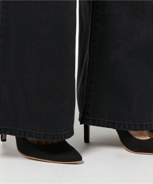 WEGO(ウィゴー)の「WEGO/クラッシュワイドデニムパンツ(デニムパンツ・レディース・スミクロ/ダークインディゴブルー/インディゴブルー・MEDIUM/LARGE)」の10枚目の写真