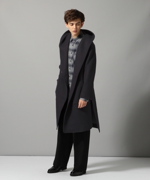 HARE（ハレ）の「キモウオンブレーチェックシャツ(HARE)（シャツ/ブラウス・メンズ・ボルドー/オフホワイト/グレー・LARGE/MEDIUM/SMALL）」の4枚目の写真