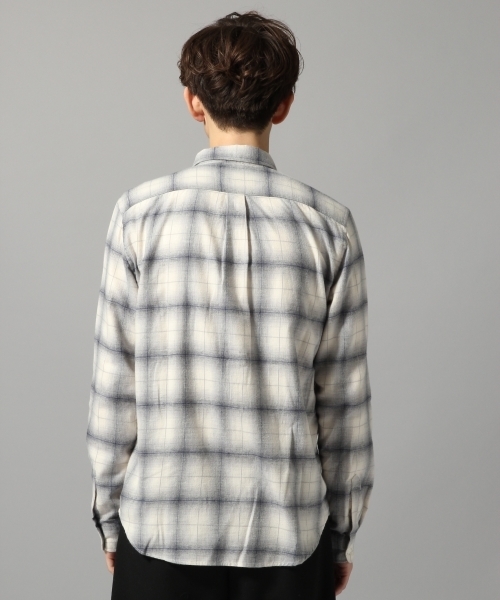 HARE（ハレ）の「キモウオンブレーチェックシャツ(HARE)（シャツ/ブラウス・メンズ・ボルドー/オフホワイト/グレー・LARGE/MEDIUM/SMALL）」の6枚目の写真