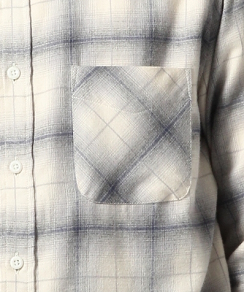 HARE（ハレ）の「キモウオンブレーチェックシャツ(HARE)（シャツ/ブラウス・メンズ・ボルドー/オフホワイト/グレー・LARGE/MEDIUM/SMALL）」の10枚目の写真