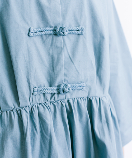 MERLOT(メルロー)の「チャイナボタンコットンワンピース5790(ワンピース・レディース・ブラック/ライトブルー/オフホワイト・FREE)」の8枚目の写真