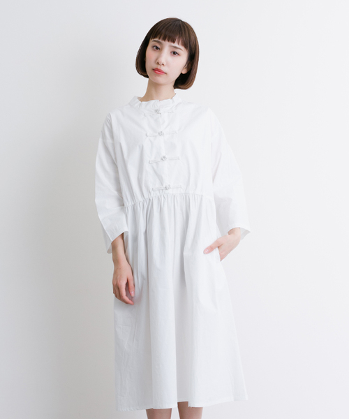 MERLOT(メルロー)の「チャイナボタンコットンワンピース5790(ワンピース・レディース・ブラック/ライトブルー/オフホワイト・FREE)」の14枚目の写真