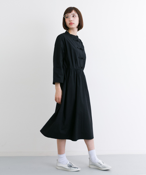 MERLOT(メルロー)の「チャイナボタンコットンワンピース5790(ワンピース・レディース・ブラック/ライトブルー/オフホワイト・FREE)」の16枚目の写真