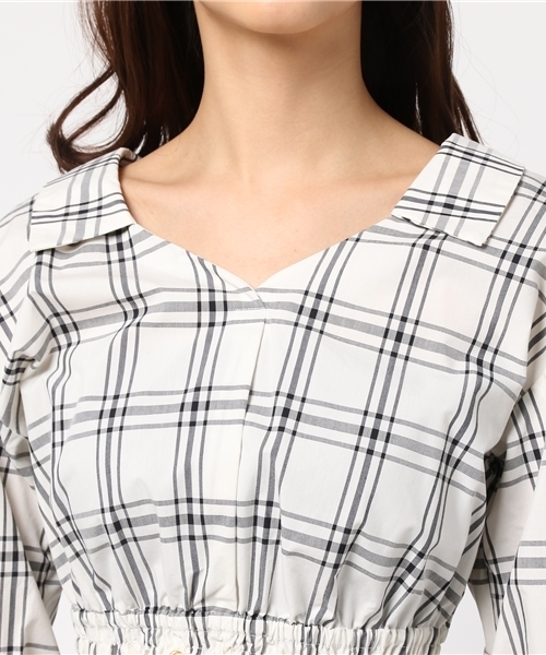 JILL by JILL STUART（ジルバイジルスチュアート）の「【CanCam  5月号掲載】SHIRR WAIST SHIRT DRESS（シャツワンピース・レディース・ホワイト系その他/ピンク/ホワイト・MEDIUM/SMALL）」の8枚目の写真