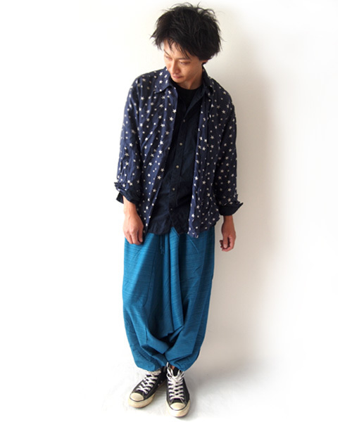 BEATJIVE（ビートジャイブ）の「イージーパンツ サルエルパンツ デザイン ワイドシルエット アラジンパンツ タイパンツ ヨガ アジアン エスニック 涼しい メンズ 夏（その他パンツ・メンズ・エメラルドブルー/ブラック/ネイビー/ブラウン/レッド/パープル系その他/カーキ・FREE）」の21枚目の写真