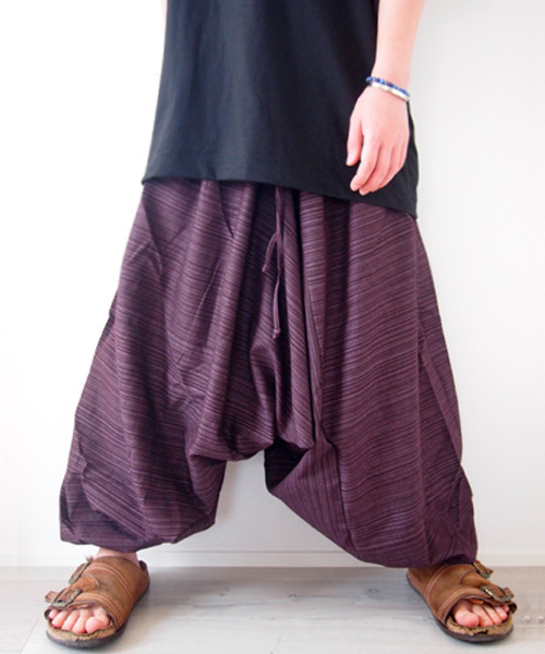 BEATJIVE（ビートジャイブ）の「イージーパンツ サルエルパンツ デザイン ワイドシルエット アラジンパンツ タイパンツ ヨガ アジアン エスニック 涼しい メンズ 夏（その他パンツ・メンズ・エメラルドブルー/ブラック/ネイビー/ブラウン/レッド/パープル系その他/カーキ・FREE）」の15枚目の写真