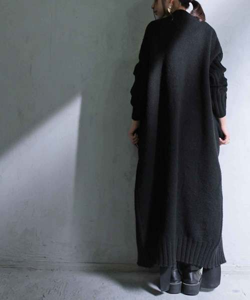 antiqua（アンティカ）の「贅沢ロングカーデ（カーディガン/ボレロ・レディース・ブラック/ベージュ/ボルドー・FREE）」の12枚目の写真