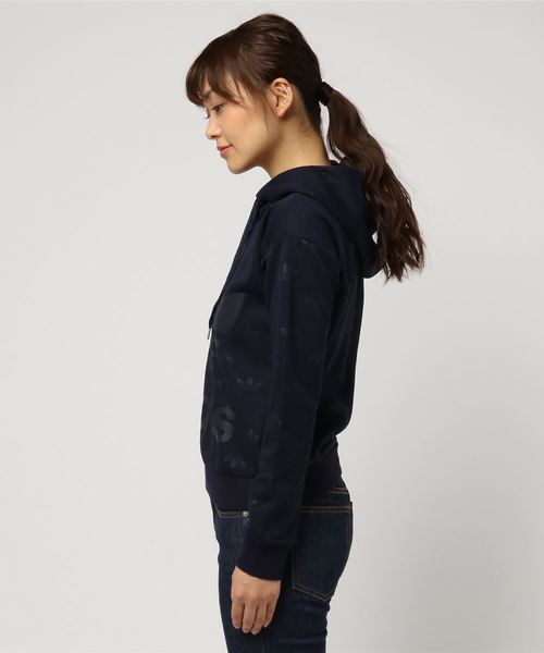 adidas（アディダス）の「オリジナルス パーカー [CRT HOODIE]（パーカー・レディース・ダークネイビー・LARGE/MEDIUM/SMALL/XX-LARGE）」の2枚目の写真