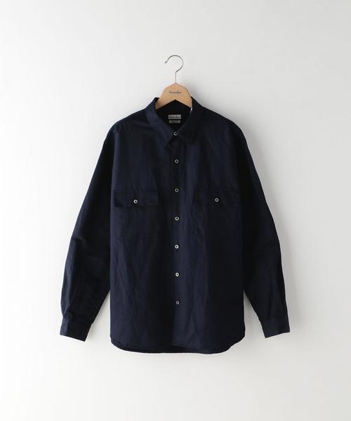 Steven Alan（スティーブンアラン）の「＜Steven Alan＞ SPM C/L 2PC ROUND-BOLD SHIRT/シャツ（シャツ/ブラウス・メンズ・ネイビー/ライトグレー・X-LARGE/SMALL/LARGE/MEDIUM）」の2枚目の写真