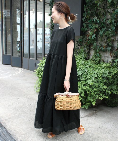 Slobe Iena スローブイエナ の Classy Closet Slobe ボートネックティアードロングワンピース ワンピース Wear