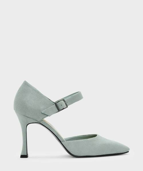 CHARLES & KEITH(チャールズ & キース)の「スカルプチャラルヒールメリージェーン / SCULPTURAL HEEL MARY JANES(ローファー・レディース・ミント/ダークブルー・22.5cm/23cm/23.5cm/24.5cm/25cm/25.5cm)」の1枚目の写真