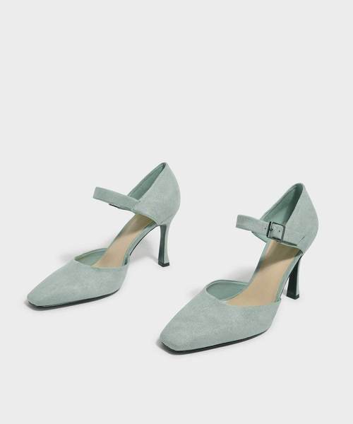 CHARLES & KEITH(チャールズ & キース)の「スカルプチャラルヒールメリージェーン / SCULPTURAL HEEL MARY JANES(ローファー・レディース・ミント/ダークブルー・22.5cm/23cm/23.5cm/24.5cm/25cm/25.5cm)」の13枚目の写真
