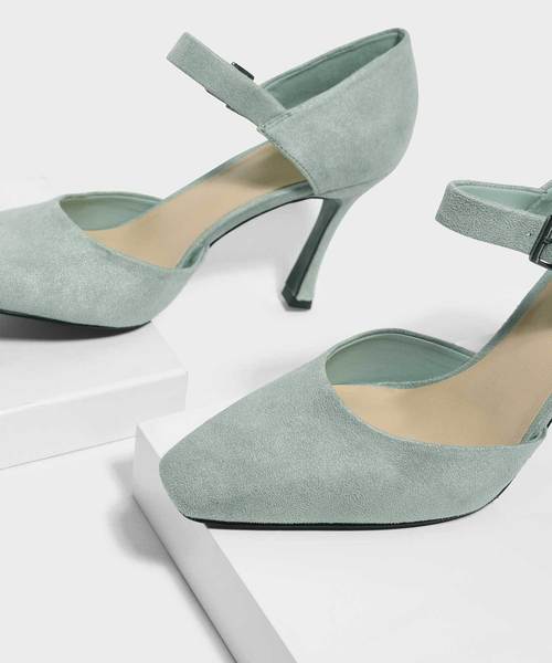 CHARLES & KEITH(チャールズ & キース)の「スカルプチャラルヒールメリージェーン / SCULPTURAL HEEL MARY JANES(ローファー・レディース・ミント/ダークブルー・22.5cm/23cm/23.5cm/24.5cm/25cm/25.5cm)」の11枚目の写真