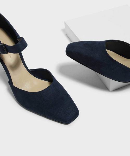 CHARLES & KEITH(チャールズ & キース)の「スカルプチャラルヒールメリージェーン / SCULPTURAL HEEL MARY JANES(ローファー・レディース・ミント/ダークブルー・22.5cm/23cm/23.5cm/24.5cm/25cm/25.5cm)」の5枚目の写真