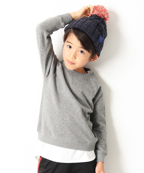 devirock（デビロック）の「無地長袖スウェットトレーナー（スウェット・キッズ・ブラック/レッド/レッド系その他/ラベンダー/パープル系その他/スモークピンク/カーキ/ダークグリーン/杢グレー/ブルー系その他/マスタード/グリーン/ネイビー/イエロー/ベージュ・150cm/120cm/140cm/160cm/130cm/100cm/110cm）」の3枚目の写真