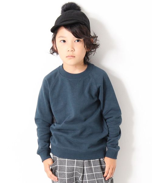 devirock（デビロック）の「無地長袖スウェットトレーナー（スウェット・キッズ・ブラック/レッド/レッド系その他/ラベンダー/パープル系その他/スモークピンク/カーキ/ダークグリーン/杢グレー/ブルー系その他/マスタード/グリーン/ネイビー/イエロー/ベージュ・150cm/120cm/140cm/160cm/130cm/100cm/110cm）」の9枚目の写真