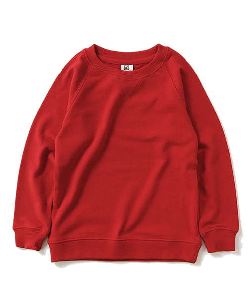 devirock（デビロック）の「無地長袖スウェットトレーナー（スウェット・キッズ・ブラック/レッド/レッド系その他/ラベンダー/パープル系その他/スモークピンク/カーキ/ダークグリーン/杢グレー/ブルー系その他/マスタード/グリーン/ネイビー/イエロー/ベージュ・150cm/120cm/140cm/160cm/130cm/100cm/110cm）」の14枚目の写真