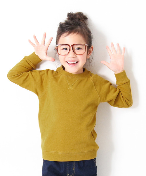 devirock（デビロック）の「無地長袖スウェットトレーナー（スウェット・キッズ・ブラック/レッド/レッド系その他/ラベンダー/パープル系その他/スモークピンク/カーキ/ダークグリーン/杢グレー/ブルー系その他/マスタード/グリーン/ネイビー/イエロー/ベージュ・150cm/120cm/140cm/160cm/130cm/100cm/110cm）」の12枚目の写真