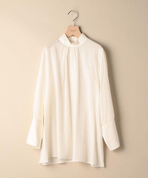 BEAUTY&YOUTH UNITED ARROWS(ビューティーアンドユースユナイテッドアローズ)の「BY ワッシャードルマンスリーブハイネックチュニック o(シャツ/ブラウス・レディース・オフホワイト/ダークブラウン/ケリー・FREE)」の5枚目の写真