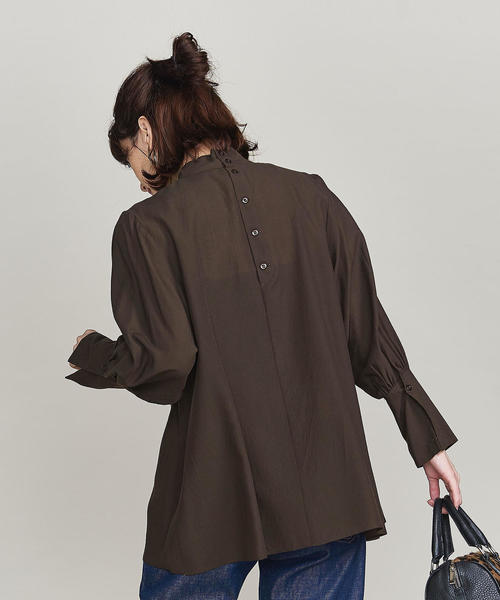 BEAUTY&YOUTH UNITED ARROWS(ビューティーアンドユースユナイテッドアローズ)の「BY ワッシャードルマンスリーブハイネックチュニック o(シャツ/ブラウス・レディース・オフホワイト/ダークブラウン/ケリー・FREE)」の16枚目の写真