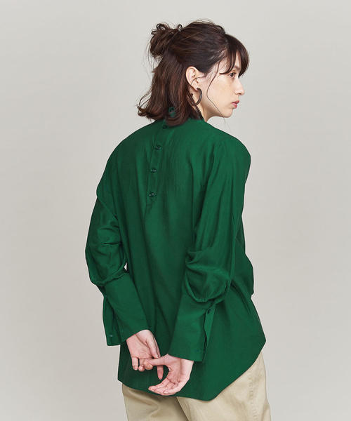 BEAUTY&YOUTH UNITED ARROWS(ビューティーアンドユースユナイテッドアローズ)の「BY ワッシャードルマンスリーブハイネックチュニック o(シャツ/ブラウス・レディース・オフホワイト/ダークブラウン/ケリー・FREE)」の17枚目の写真