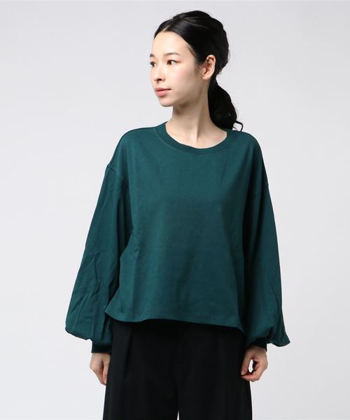 earth music&ecology(アースミュージックアンドエコロジー)の「・すきな丈ふわそでBIG T(ショート) ●(Tシャツ/カットソー・レディース・アイボリー/ブラック/チャコールグレー/レッド/パープル/ダークグリーン・FREE)」の19枚目の写真