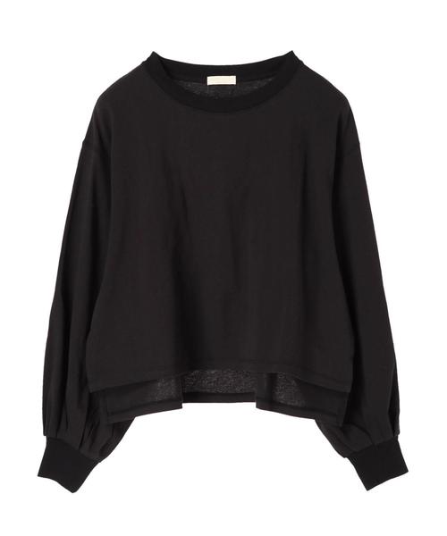 earth music&ecology(アースミュージックアンドエコロジー)の「・すきな丈ふわそでBIG T(ショート) ●(Tシャツ/カットソー・レディース・アイボリー/ブラック/チャコールグレー/レッド/パープル/ダークグリーン・FREE)」の9枚目の写真