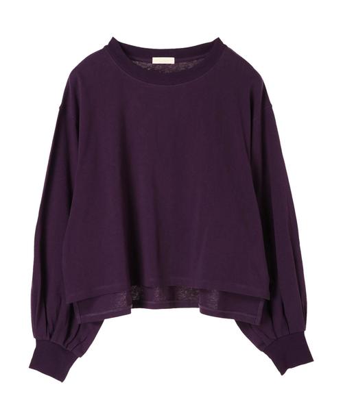 earth music&ecology(アースミュージックアンドエコロジー)の「・すきな丈ふわそでBIG T(ショート) ●(Tシャツ/カットソー・レディース・アイボリー/ブラック/チャコールグレー/レッド/パープル/ダークグリーン・FREE)」の11枚目の写真