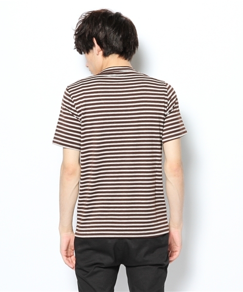 CASPER JOHN(キャスパージョン)の「【MANGROVE】 VネックボーダーTシャツ(Tシャツ/カットソー・メンズ・ネイビー/ブラウン系その他/グリーン系その他/ブラック×グレー・LARGE/MEDIUM/SMALL)」の7枚目の写真