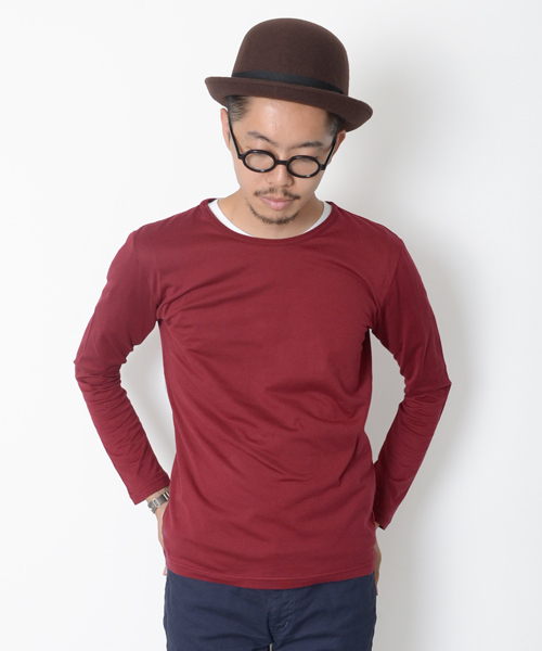URBAN RESEARCH DOORS MENS（アーバンリサーチ ドアーズ メンズ）の「DOORS ソフト天竺C/N Tee（Tシャツ/カットソー・メンズ・グレー/ホワイト/ブルー/グリーン/ボルドー/チャコール・38/40）」の6枚目の写真