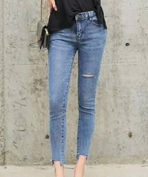 SAISON DE PAPILLON | スリムスタイルスキニーデニム(その他パンツ)