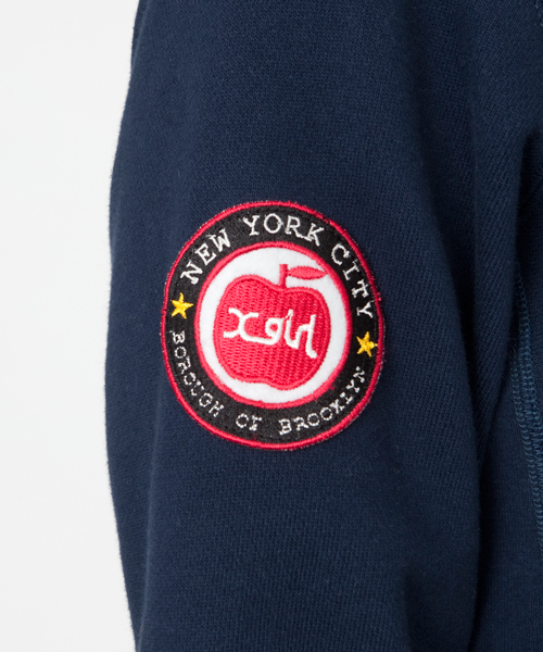 X-girl（エックスガール）の「X-girl×CHAMPION REVERSE WEAVE ZIP HOODIE（パーカー・レディース・ブラック/アッシュグレー/レッド/ネイビー・1/2）」の9枚目の写真