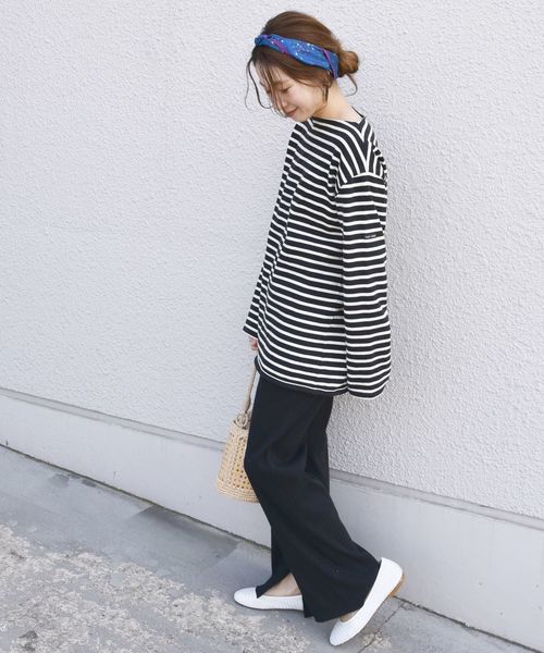 SHIPS（シップス）の「ジャージーテレコパンツ◇（その他パンツ・レディース・オフホワイト/ブラック/ネイビー・ONE SIZE）」の9枚目の写真