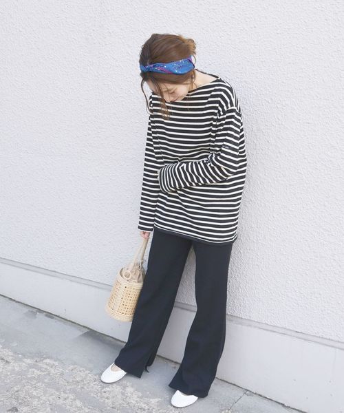 SHIPS（シップス）の「ジャージーテレコパンツ◇（その他パンツ・レディース・オフホワイト/ブラック/ネイビー・ONE SIZE）」の10枚目の写真