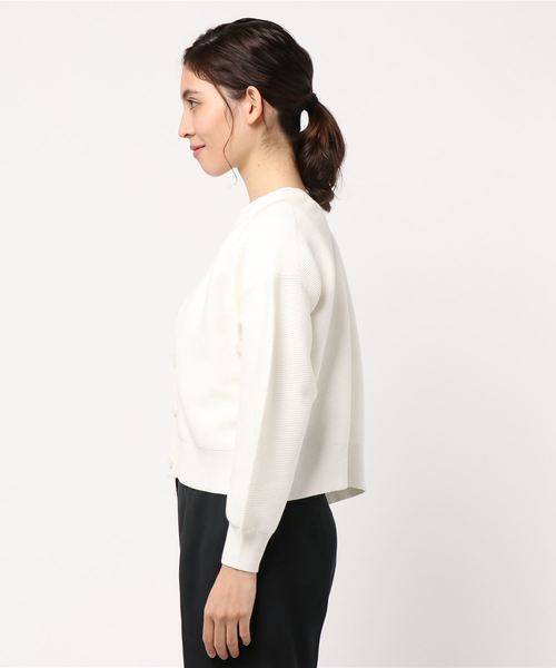 LOWRYS FARM（ローリーズファーム）の「ガーターショートカーディガン　821084（カーディガン/ボレロ・レディース・ブラック/ベージュ/オフホワイト/イエロー/ピンク・FREE）」の7枚目の写真