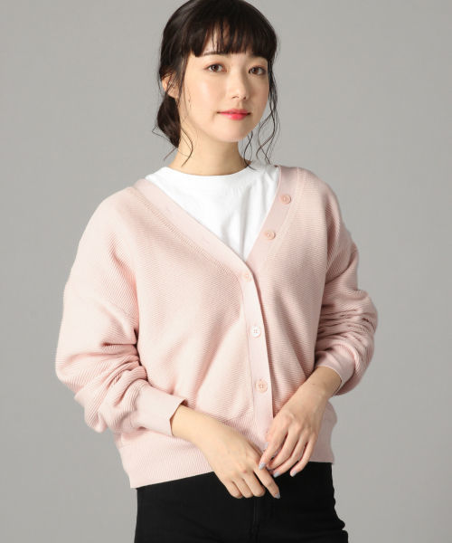 LOWRYS FARM（ローリーズファーム）の「ガーターショートカーディガン　821084（カーディガン/ボレロ・レディース・ブラック/ベージュ/オフホワイト/イエロー/ピンク・FREE）」の5枚目の写真