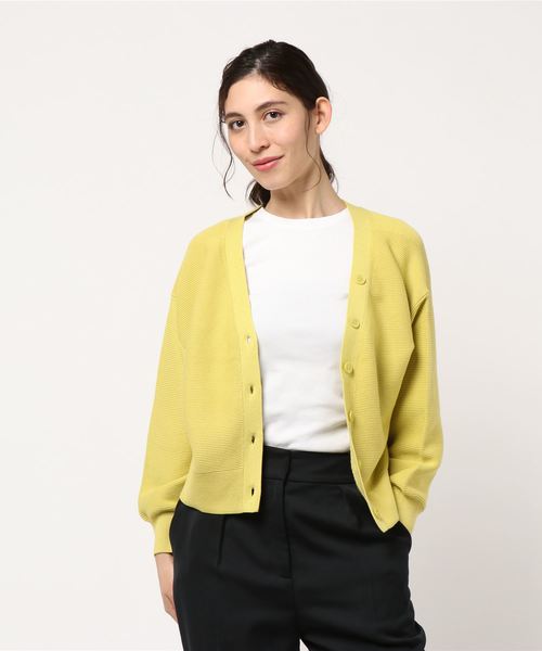 LOWRYS FARM（ローリーズファーム）の「ガーターショートカーディガン　821084（カーディガン/ボレロ・レディース・ブラック/ベージュ/オフホワイト/イエロー/ピンク・FREE）」の18枚目の写真