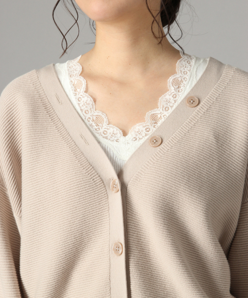 LOWRYS FARM（ローリーズファーム）の「ガーターショートカーディガン　821084（カーディガン/ボレロ・レディース・ブラック/ベージュ/オフホワイト/イエロー/ピンク・FREE）」の17枚目の写真