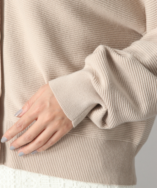 LOWRYS FARM（ローリーズファーム）の「ガーターショートカーディガン　821084（カーディガン/ボレロ・レディース・ブラック/ベージュ/オフホワイト/イエロー/ピンク・FREE）」の15枚目の写真