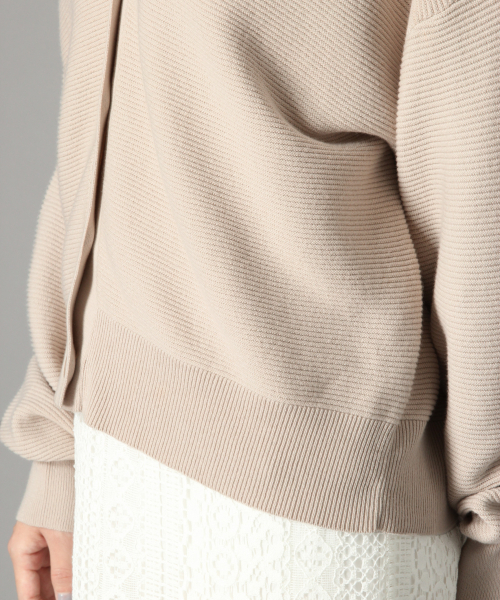 LOWRYS FARM（ローリーズファーム）の「ガーターショートカーディガン　821084（カーディガン/ボレロ・レディース・ブラック/ベージュ/オフホワイト/イエロー/ピンク・FREE）」の14枚目の写真